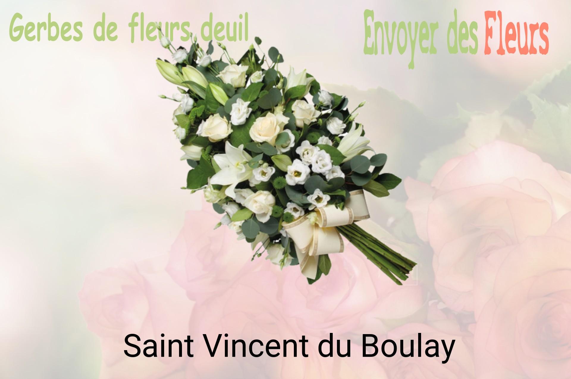 Gerbe de fleurs de deuil livrée à Saint-Vincent-du-Boulay